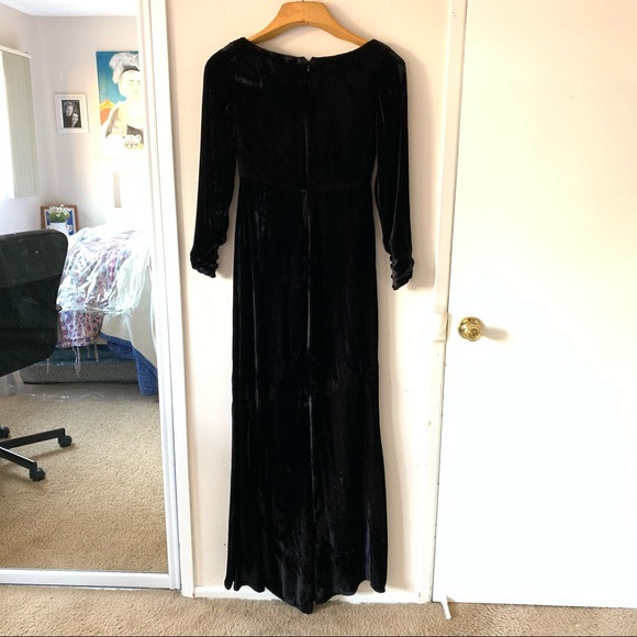 Vintage Badgley Mischka 90s black beaded evening gown - Picture 3 of 16